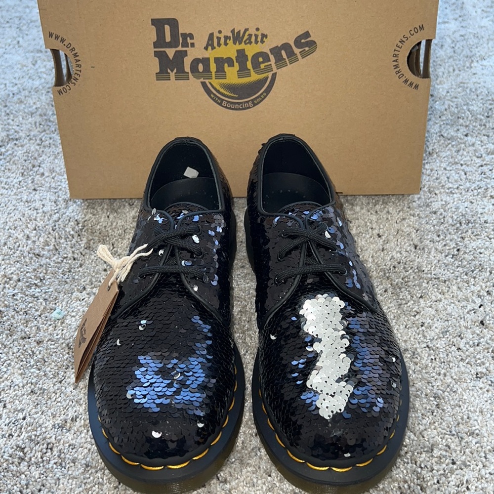 AUTH NIB Dr. Martens 1461 Seqn Oxford Black Silver